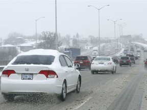 Traffic doing well Thursday despite snow.