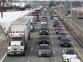 Hwy. 417 in Ottawa Wednesday Feb 20, 2019.