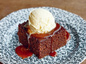 Pain d'épices chaud (warm gingerbread cake) from Duchess at Home.