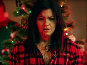 A screenshot from Unholy Night, a made-in-Ottawa Christmas horror movie that will be screened at the Mayfair Theatre.