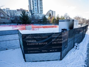 Construction site of the Memorial to the Victims of Communism in the Garden of the Provinces. Errol McGihon/Postmedia