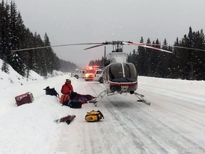 Canmore Rescue Helicopter were dispatched by partners from Parks Mountain Safety to an avalanche incident in the Mt.Hector area on January 10.