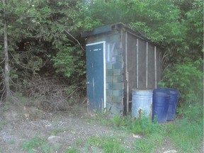 A photo of the outhouse at the centre of the dispute was entered as evidence at the trial. It has since been demolished.