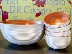 These mango wood salad bowls hand crafted in Thailand are typical of the products sold in Ten Thousand Villages. The store's Ottawa location is closing as the company wraps up most of its Canadian operations.