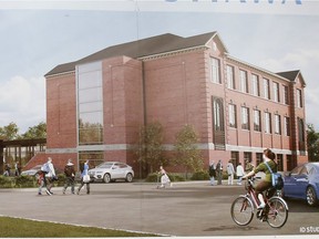 Artist's concept showing the community centre at the site of the Grant school in Ottawa. The Maison de la francophonie has now become a reality.