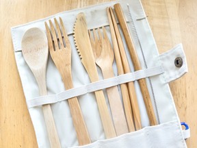 Reusable cutlery contributes to the eco-cause.