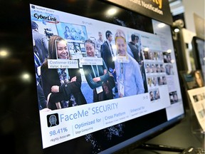 LAS VEGAS, NEVADA - JANUARY 08:  A video monitor displays attendees as their images are captured with CyperLink's facial recognition during CES 2020 at the Las Vegas Convention Center on January 8, 2020 in Las Vegas, Nevada.
