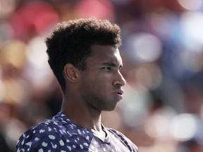 Felix Auger-Aliassime of Canada lost his first-round match against Ernests Gulbis of Latvia on Tuesday.