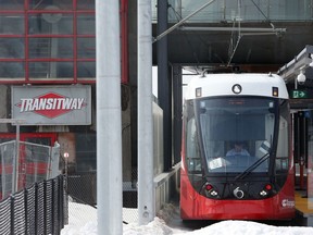 Light Rail Train at Blair Station.