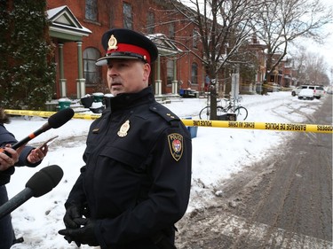 Acting inspector François D'Aoust - Shooting in the 400 block of Gilmour St in Ottawa, January 08, 2020.
