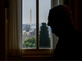 U.S. Senator and Majority Leader Mitch McConnell, Republican of Kentucky, arrives at the U.S. Capitol on January 24, 2020 in Washington, D.C.