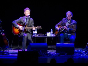 L-R Lyle Lovett and John Hiatt in concert at the National Arts Centre Sunday February 2, 2014.