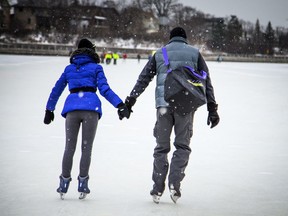 Two big sections of the Rideau Canal Skateway reopened fro action Friday.