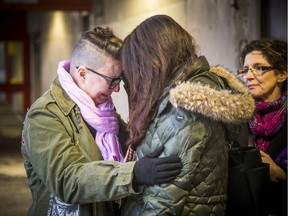A gathering and a moment of silence was held at Westboro Station on Saturday, marking one year from the date of a double-decker bus crash that killed three people and injured 23. Annick Barbieux had left work early that day and was not on the bus that crashed, as she might have been otherwise.