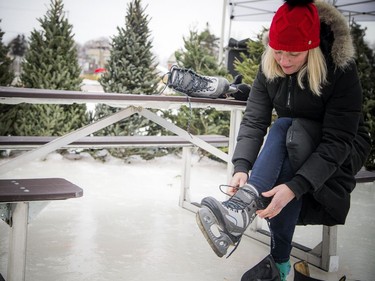 Minister of Infrastructure and Communities, Catherine McKenna, laced up for the opening day of the 50th season of the Rideau Canal Skateway Saturday, January 18, 2020.