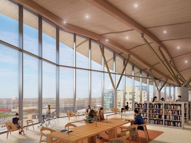 The City of Ottawa, Ottawa Public Library (OPL) and Library and Archives Canada on Thursday unveiled the long-awaited design for the $192.9-million joint facility on LeBreton Flats after spending the past year gathering ideas from the public to use in the final iteration.
Credit The City of Ottawa