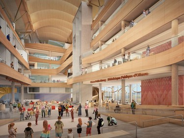 The City of Ottawa, Ottawa Public Library (OPL) and Library and Archives Canada on Thursday unveiled the long-awaited design for the $192.9-million joint facility on LeBreton Flats after spending the past year gathering ideas from the public to use in the final iteration.
Credit The City of Ottawa