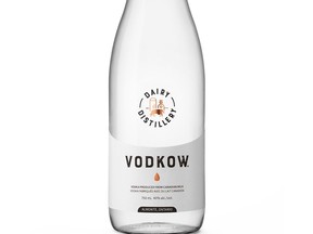 A bottle of Vodkow. Photo supplied by Omid McDonald of Dairy Distillery, the maker of Vodkow.