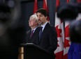 Canadian Prime Minister Justin Trudeau speaks at a news conference Friday in Ottawa.