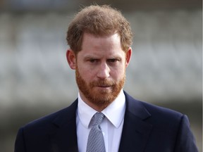 File photo taken on January 16, 2020, of Britain's Prince Harry, Duke of Sussex.