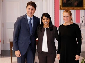 Bardish Chagger, middle, is minister of Diversity, Inclusion and Youth.