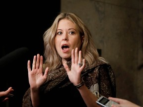Conservative Member of Parliament Michelle Rempel Garner reacts prior to a national caucus meeting on Parliament Hill in Ottawa, Ontario, Canada January 24, 2020.