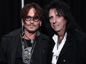 Johnny Depp and Alice Cooper attend MusiCares Person of the Year honouring Aerosmith at West Hall at Los Angeles Convention Center on Jan. 24, 2020 in Los Angeles.