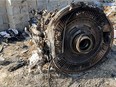 View of the wreckage of Ukraine International Airlines, flight 752 near Tehran.