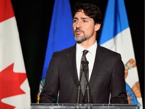 Prime Minister of Canada Justin Trudeau attends a memorial service on Saturday at the University of Alberta for the victims of a Ukrainian passenger plane that crashed in Iran.