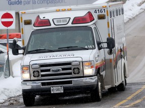 Ambulance at the Ottawa General Hospital in Ottawa Monday Dec 12, 2016. Tony Caldwell
keyword: stock