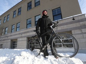 Matt Pinder navigates Ottawa's streets daily during even the cold months.