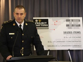 Ontario Provincial Police unveiled details of the investigation and a display of the evidence seized during operation Daytona in Ottawa Thursday Jan 30, 2020.
