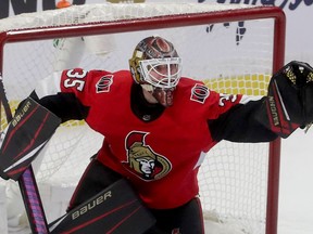 Ottawa Senators goalie Marcus Hogberg