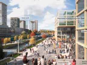 The cultural and entertainment districts of the proposed LeBreton Flats development will be centred on the Flats' Aqueduct District.