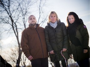 Thomas Cain, Karin Hohban (middle) and Jessica Service, three Westboro bus crash survivors who gathered Sunday Jan. 5, 2020, to speak about their experiences and what has happened in the past year since the incident.