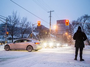 The snowstorm rolled into Ottawa late in the afternoon on Saturday, Jan. 18, 2020.