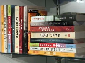 A number of late author Richard Wagamese's books sit on a shelf at the Lake of the Woods Museum gift shop. City councillor Sharon Smith said she wants to honour the Wabaseemoong First Nation-born author, who passed away last March, and is open to ideas as to how. KATHLEEN CHARLEBOIS/DAILY MINER AND NEWS/POSTMEDIA NETWORK