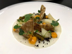 Vegetarian version of the guinea fowl liver mousse served recently at Atelier on Rochester Street