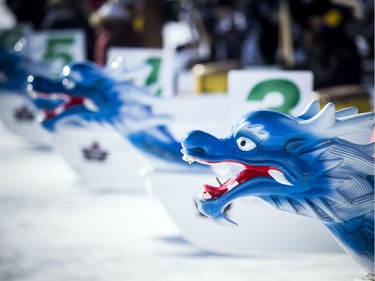 The Ottawa Ice Dragon Boat Festival was held Saturday, February 8, 2020, along the Rideau Canal at Dow's Lake. The sold-out 2nd IIDBF World Ice Dragon Boat Festival had competitors from all around the world, including; China, England, India, Iran, Ireland, Japan, New Zealand, United States and Canada.  Ashley Fraser/Postmedia
