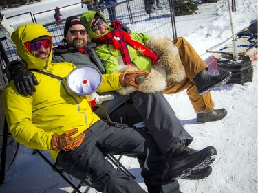 The Ottawa Ice Dragon Boat Festival was held Saturday, February 8, 2020, along the Rideau Canal at Dow's Lake. The sold-out 2nd IIDBF World Ice Dragon Boat Festival had competitors from all around the world, including; China, England, India, Iran, Ireland, Japan, New Zealand, United States and Canada. From left: Mark Singer, race starter; Craig Stewart, chair of the Ottawa Dragon Boat Festival; Warren Creates, festival and foundation chair and founder.