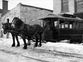 Passenger Railway Horse Street car. between 1871-1893. These days, we have the LRT. See question 10, below.
