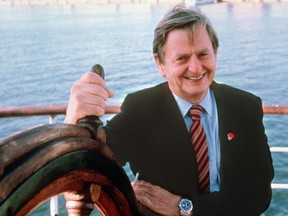 Portrait dated of the eighties of Swedish Prime Minister Olof Palme in Stockholm. Olof Palme was killed 28 February 1986 by a lone gunner in central Stockholm.