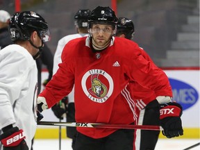 Bobby Ryan of the Ottawa Senators returned to the ice at Canadian Tire Centre, February 21, 2020.