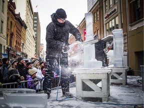 People came out to Sparks Street, Saturday, February 15, 2020, to watch the ice carvers compete and enjoy the Winterlude festivities.