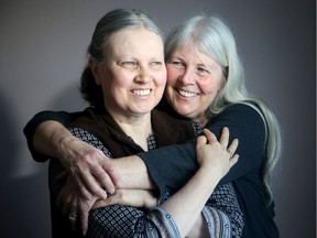 Tara St. Arnaud  (seen here with her older sister and caregiver Dale St. Arnaud, right), is one of 32 developmentally delayed workers that was going to be out of a job on April 1 when the  paper-shredding contract with the federal government expired.  However, Arnaud, 54, was thrilled Friday when she learned the federal government has committed to finding her a new job.