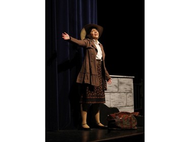 Grace Cosgrove, performs as Maria Rainer, during St. Mother Teresa High School's Cappies production of The Sound of Music, on Feb. 14, 2020, in Ottawa, On.