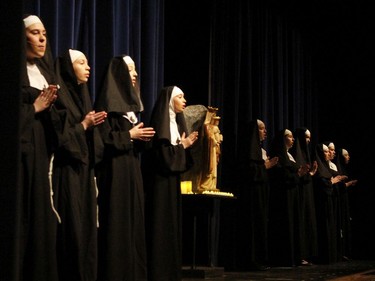 The cast of The Sound of Music, during St. Mother Teresa High School's Cappies production of The Sound of Music, on Feb. 14, 2020, in Ottawa, On.