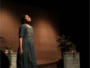 Grace Cosgrove, performs as Maria Rainer, during St. Mother Teresa High School's Cappies production of The Sound of Music, on February 14, 2020, in Ottawa, Ontario.