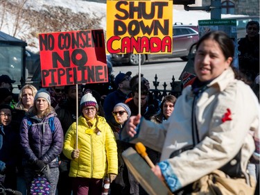 All Eyes on Parliament: Rally for the Wet'suwet'en in downtown Ottawa. February 24, 2020.