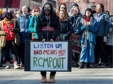 All Eyes on Parliament: Rally for the Wet'suwet'en in downtown Ottawa. February 24, 2020.